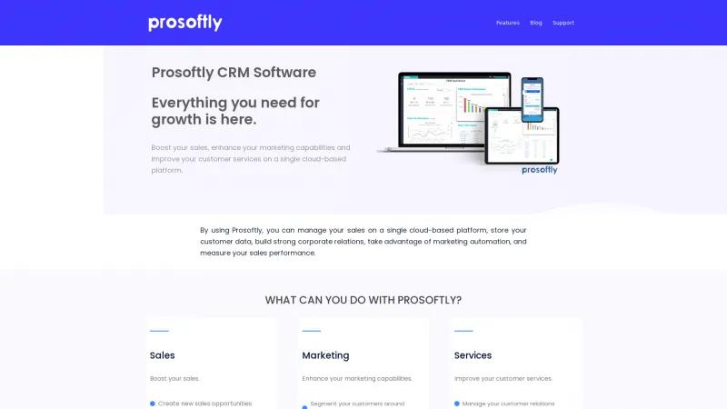 Homepage of Prosoftly