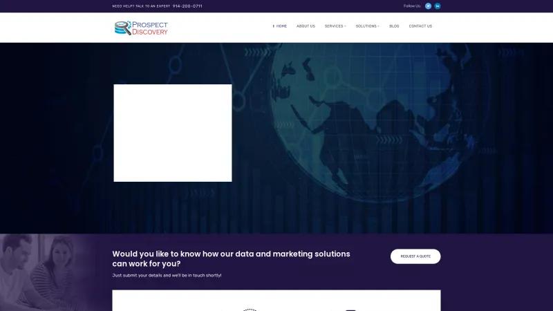 Homepage of Prospect Discovery