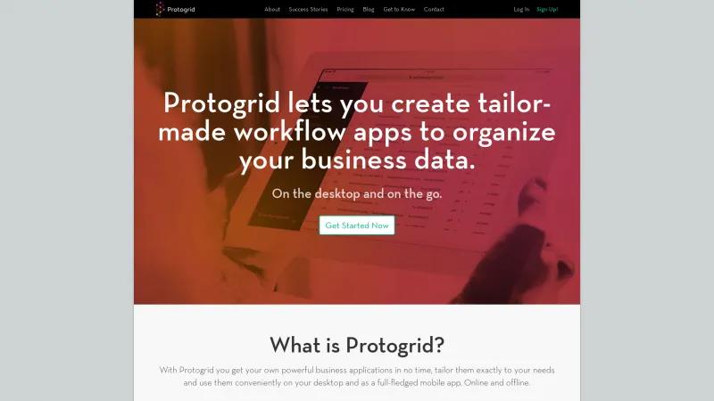 Homepage of Protogrid