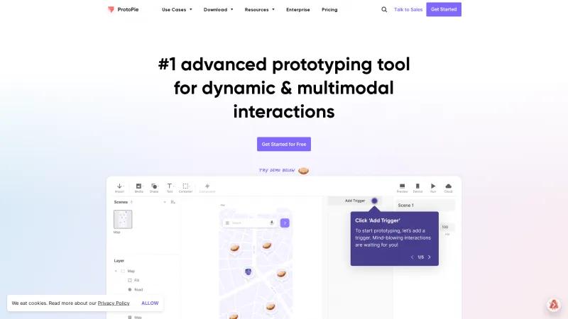 Homepage of ProtoPie