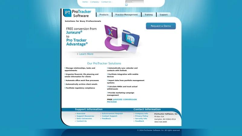 Homepage of ProTracker Advantage