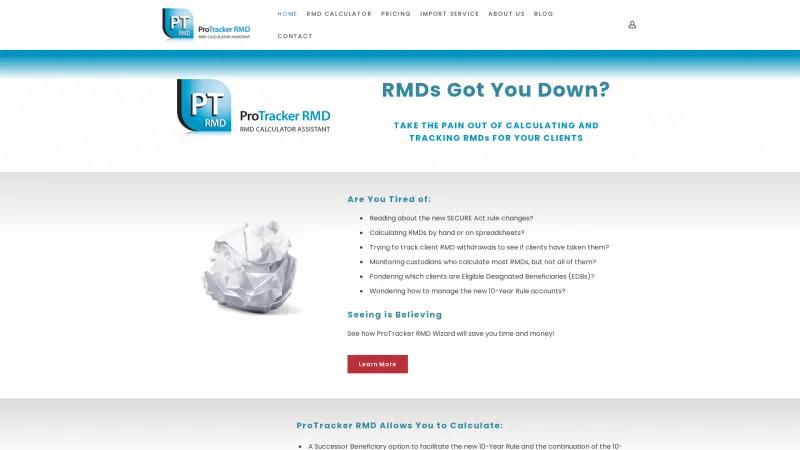 Homepage of ProTracker RMD