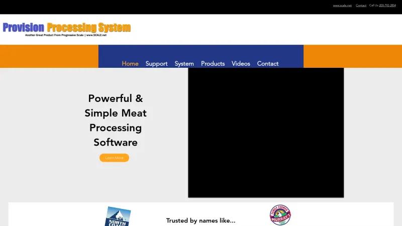 Homepage of Provision Processing System