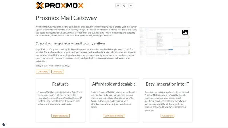 Homepage of Proxmox Mail Gateway