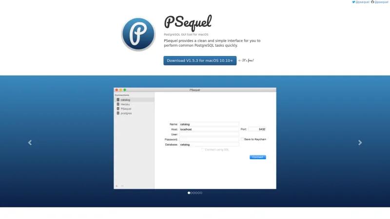 Homepage of PSequel