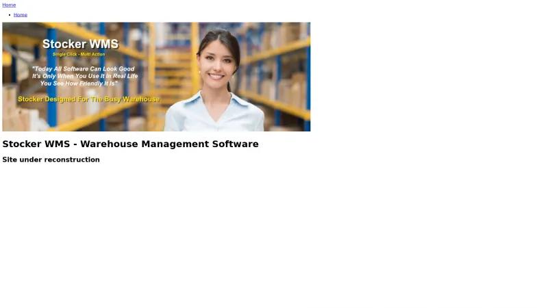 Homepage of Stocker Warehouse Manager