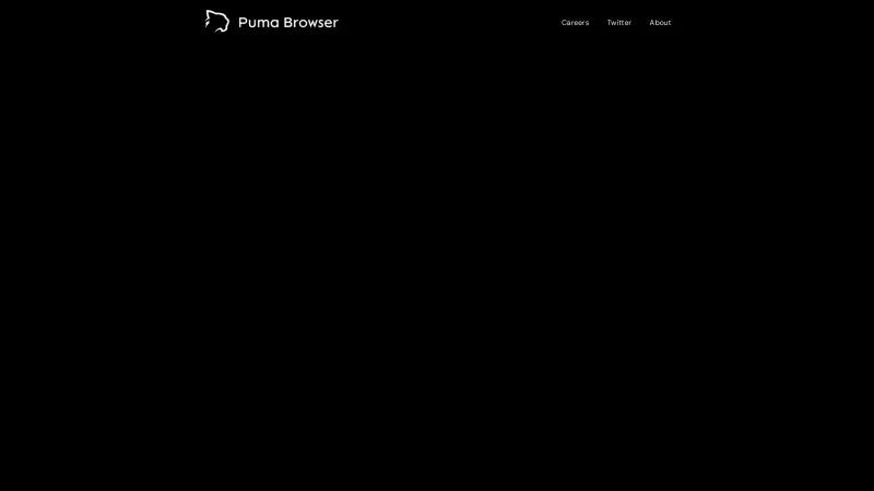 Homepage of Puma Browser