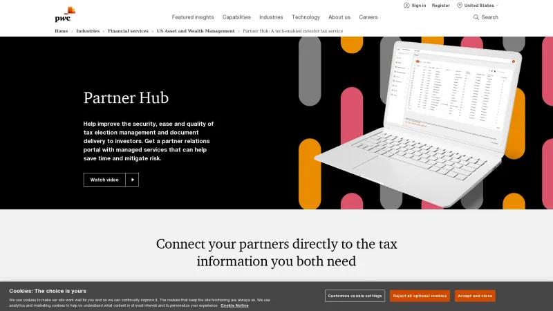 Homepage of PwC Partner Hub