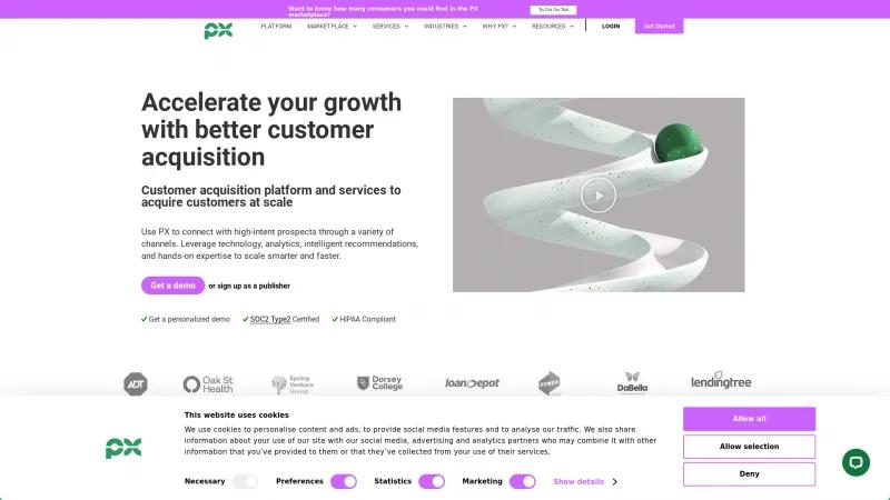 Homepage of PX