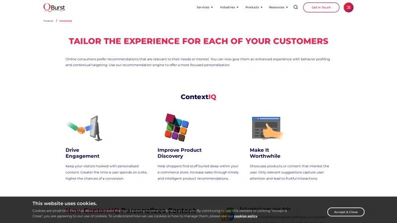 Homepage of ContextIQ