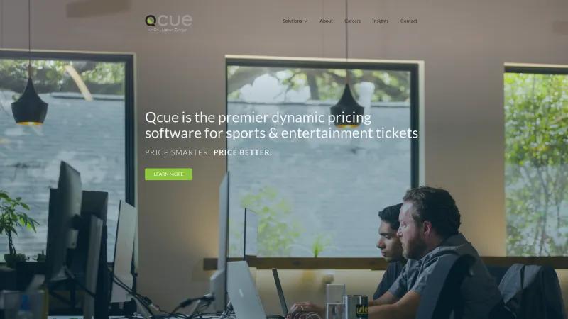 Homepage of Qcue