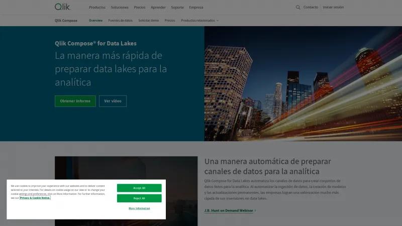 Homepage of Qlik Compose