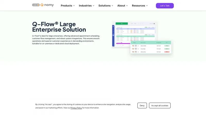 Homepage of Q-Flow