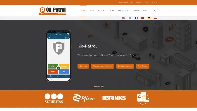 Homepage of QR-Patrol