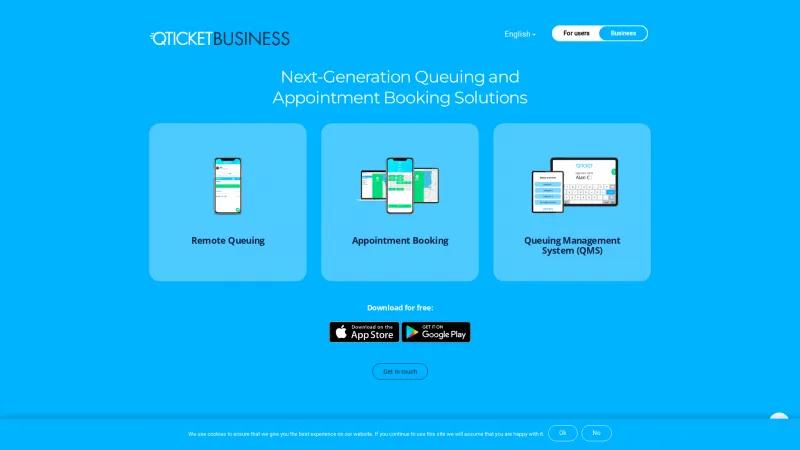 Homepage of Qticket