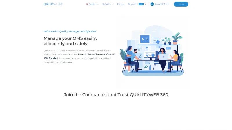 Homepage of QUALITYWEB 360