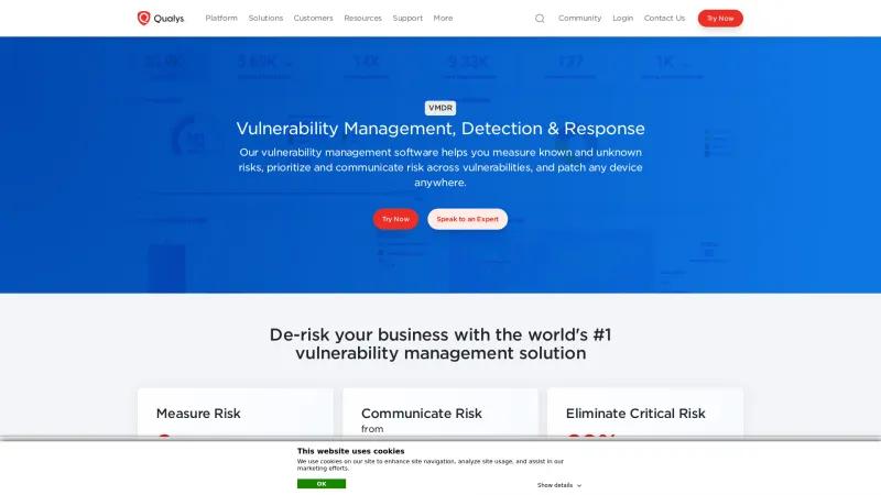 Homepage of Qualys VMDR