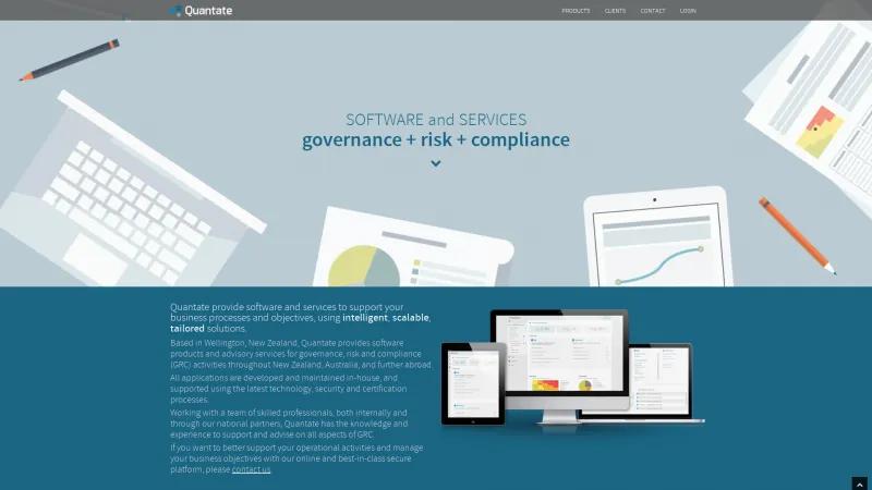 Homepage of Quantate