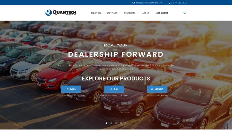 Homepage of Quantech Q-DMS