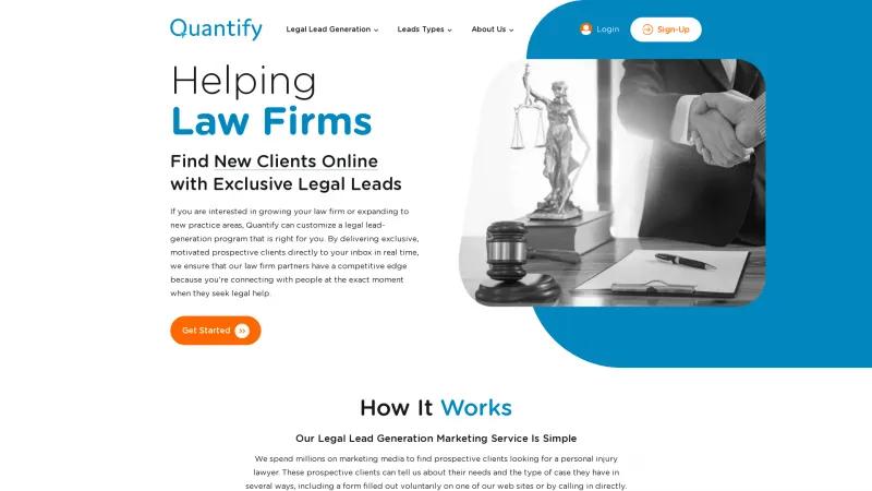 Homepage of Quantify