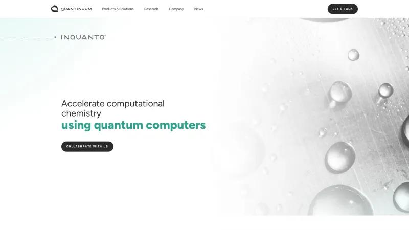 Homepage of InQuanto