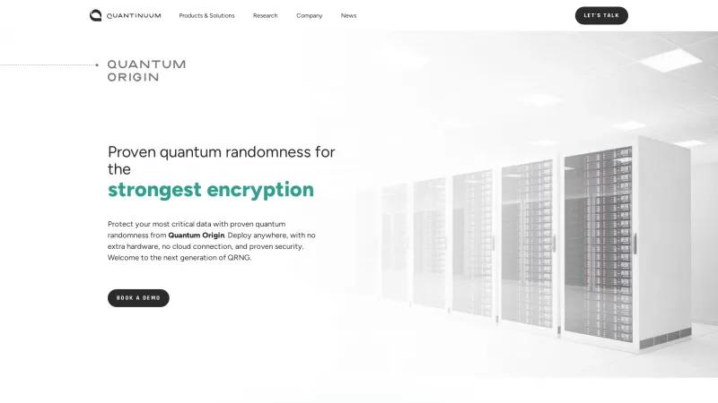 Homepage of Quantum Origin