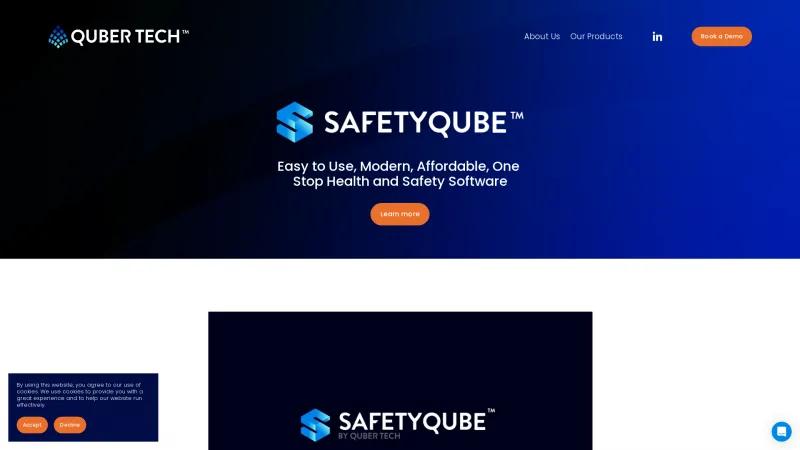 Homepage of SAFETYQUBE