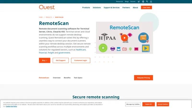 Homepage of RemoteScan