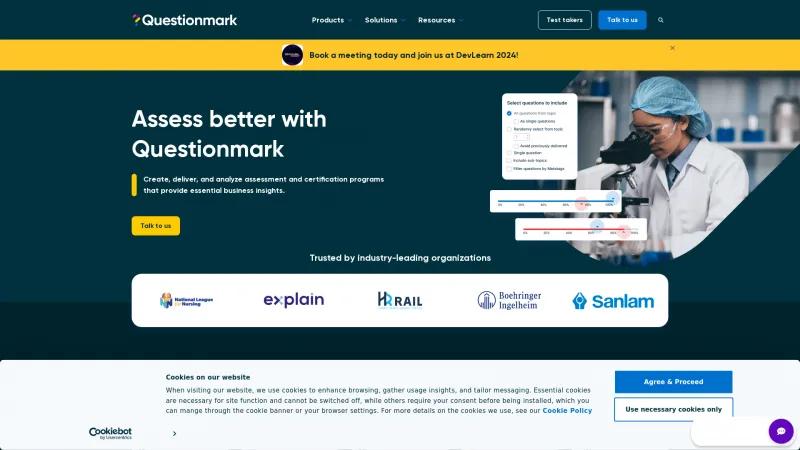 Homepage of Questionmark