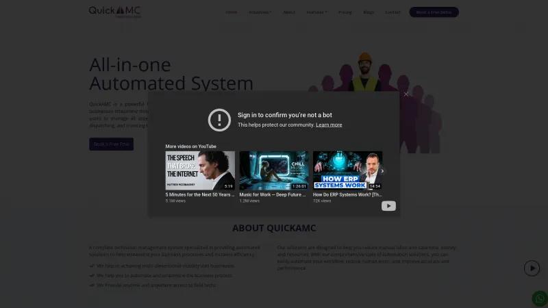 Homepage of Quick AMC