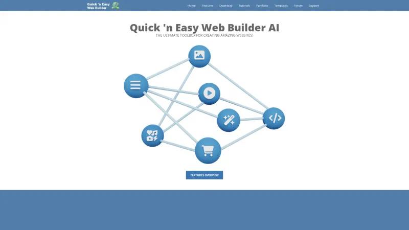 Homepage of Quick 'n Easy Web Builder