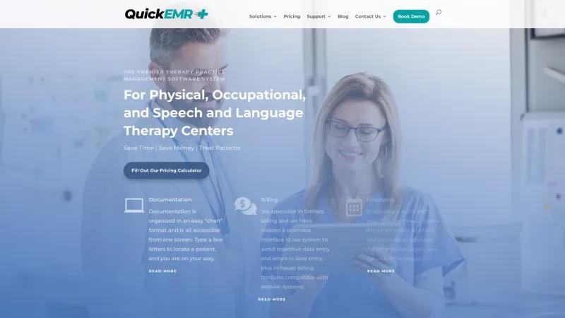 Homepage of QuickEMR