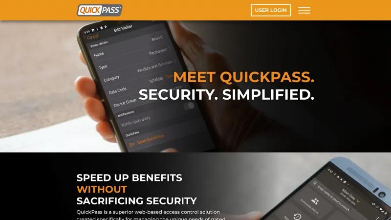 Homepage of QuickPass Visitor Management