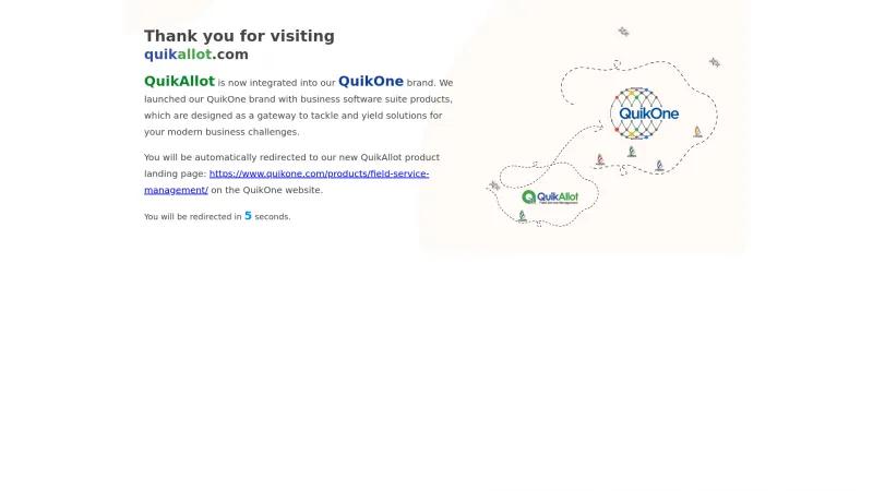 Homepage of QuikAllot