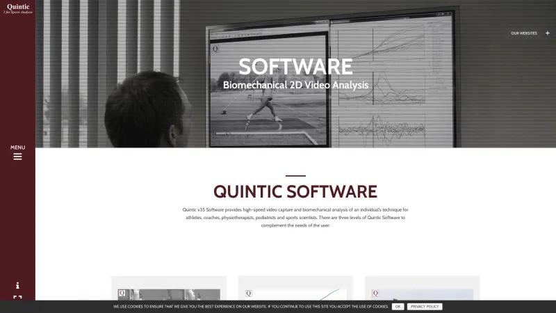 Homepage of Quintic Sports