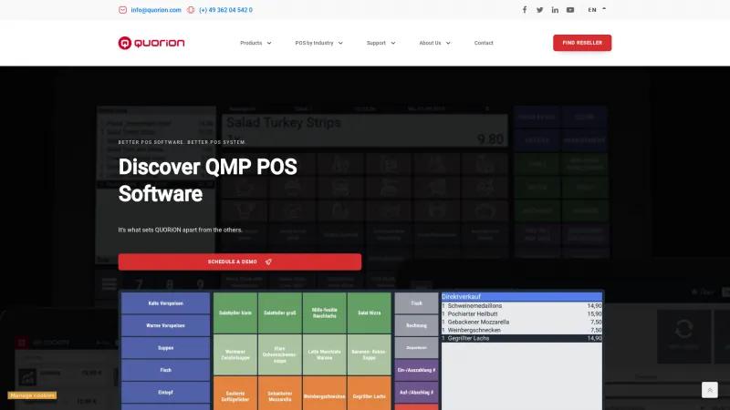 Homepage of QMP POS