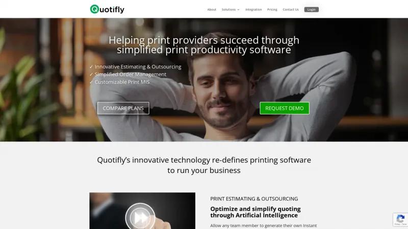 Homepage of Quotifly