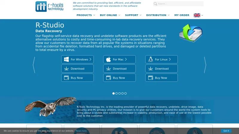 Homepage of R-Studio