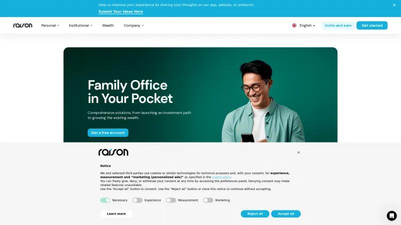 Homepage of Raison