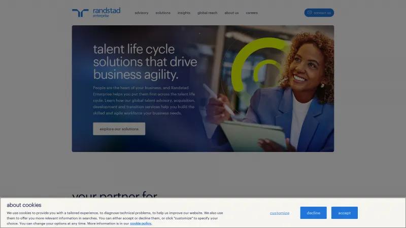 Homepage of Randstad RiseSmart