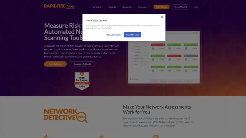 Homepage of Network Detective Pro