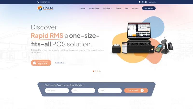 Homepage of Rapid RMS