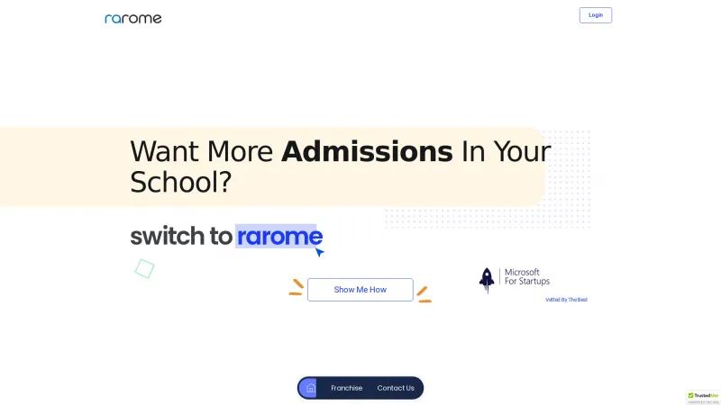 Homepage of RAROME