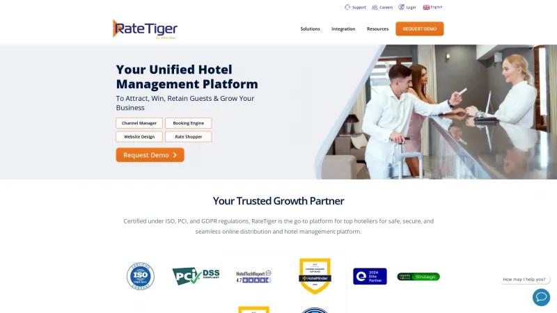 Homepage of RateTiger