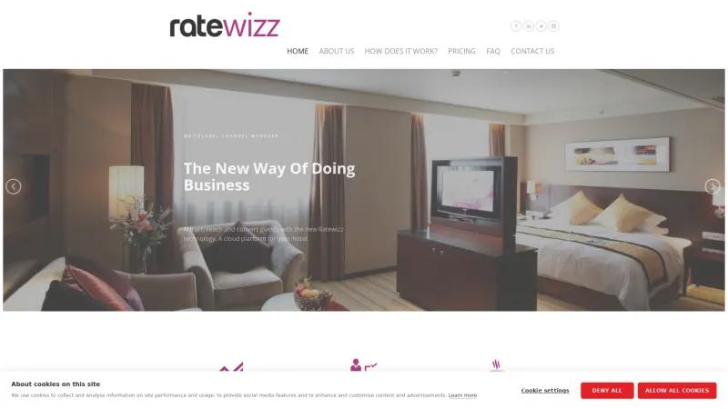 Homepage of RateWizz