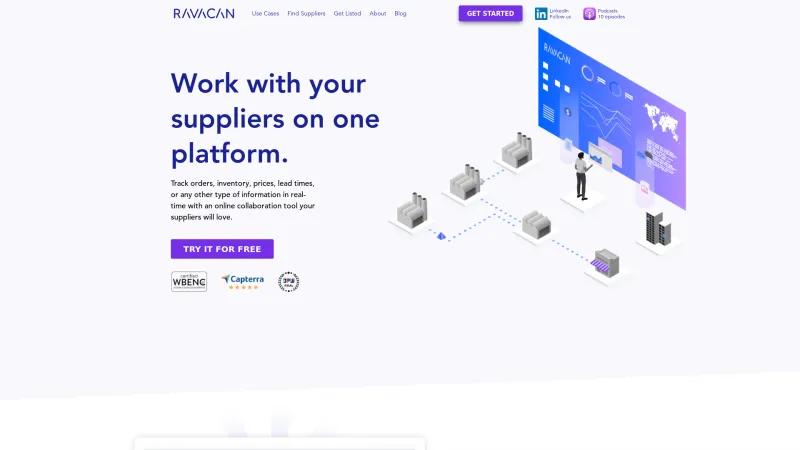 Homepage of Ravacan