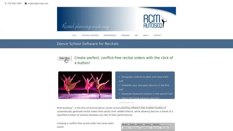 Homepage of Recital Conflict Manager