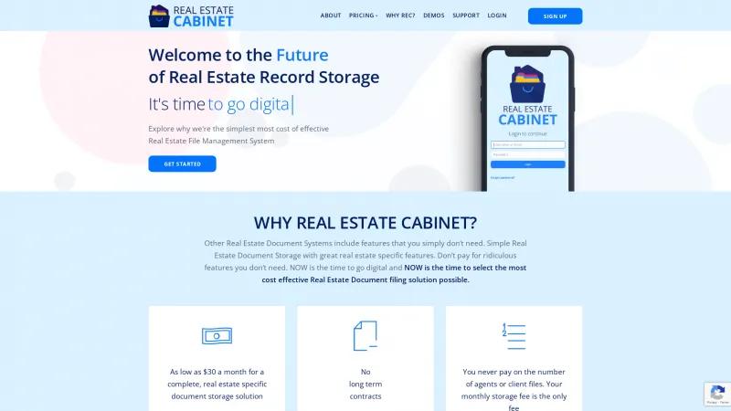 Homepage of Real Estate Cabinet