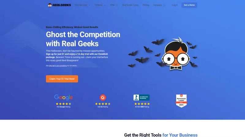 Homepage of Real Geeks