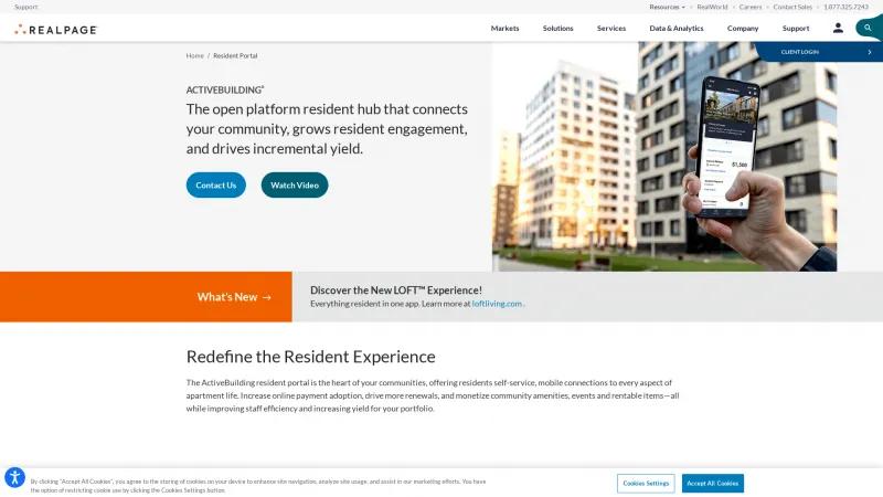 Homepage of ActiveBuilding